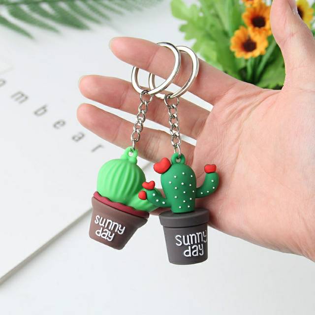 GANTUNGAN KUNCI KAKTUS MURAH CACTUS KEYCHAIN SUNNY DAY KEY CHAIN