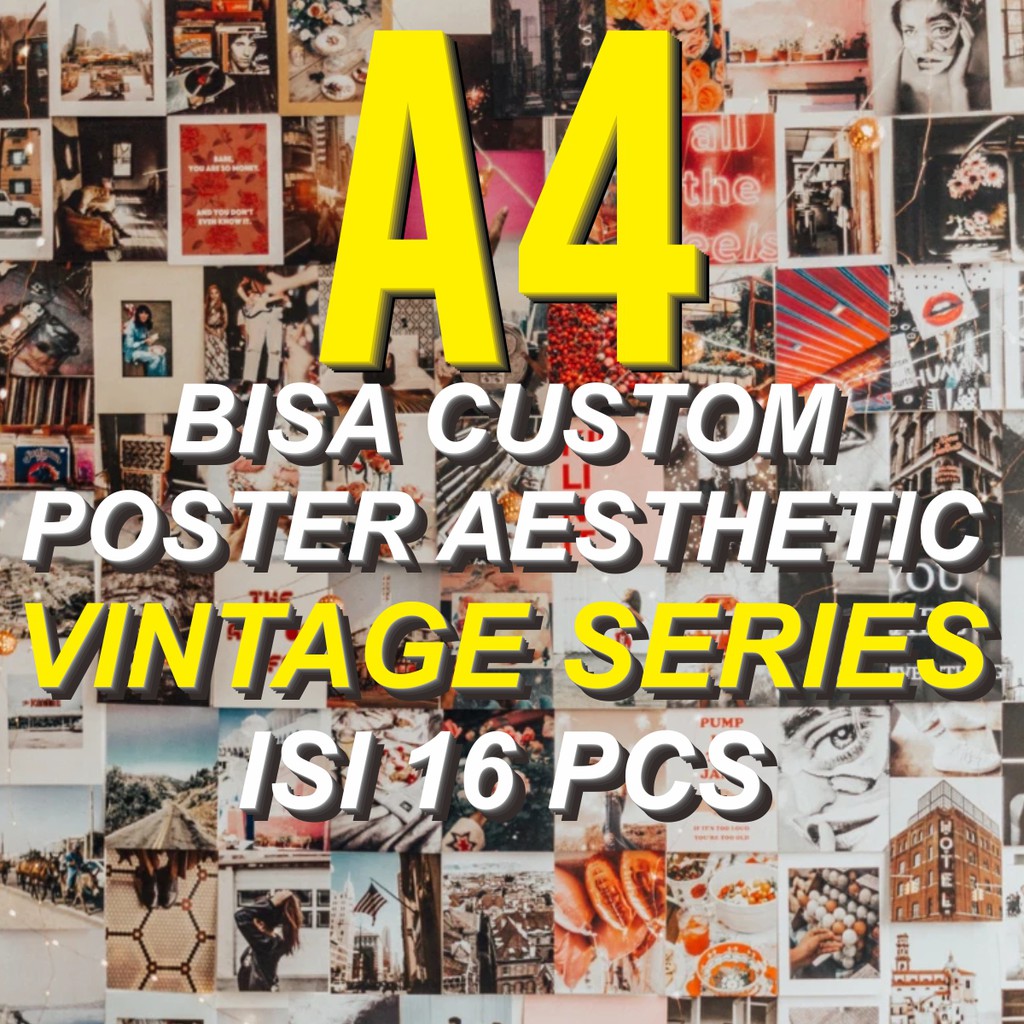 Jual (16PCS) Poster aesthetic stiker dinding aesthetic poster a4