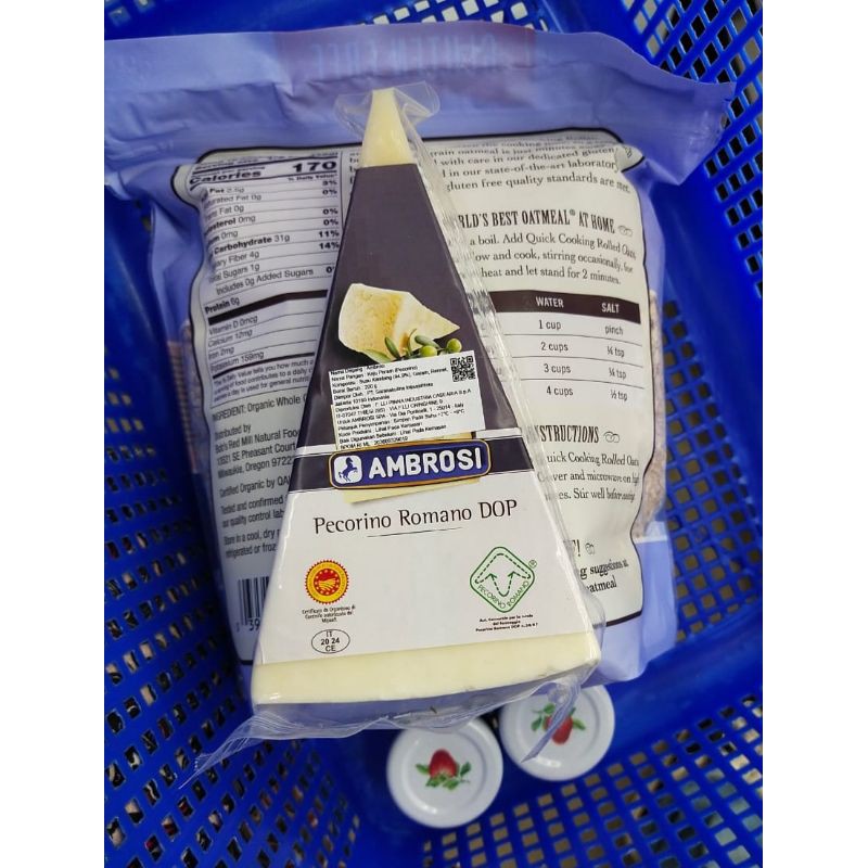 

ambrosi pecorino cheese portion 200gr keju kambing