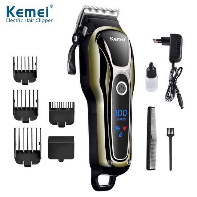 Clipper Kemei KM-1990 Alat Mesin Cukur Rambut Rechargeable Special mesin turbo