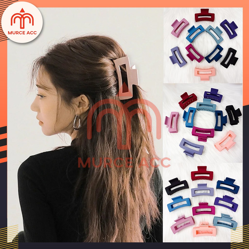 Jedai Doff Kotak Persegi Panjang Jumbo Premium / Jepitan Rambut Salon Kotak Bolong