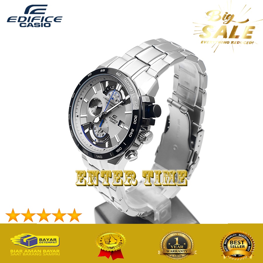 FLASH SALE !!! JAM TANGAN FASHION PRIA CASIO EDIFICE TYPE EFR 520-7AV STAINLESS SILVER JAM TANGAN KA