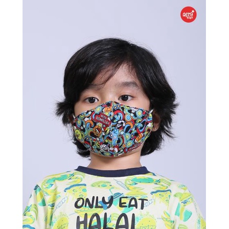 Masker Anak Afrakids Masker Kain Anak Laki Laki Start Your Day MA001