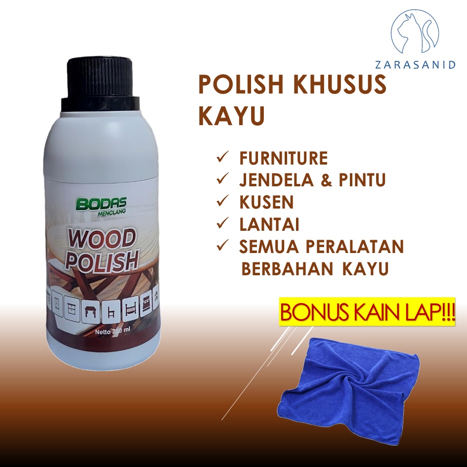 BODAS Wood Cleaner Polish Pembersih dan Polish Kayu Furnitur Membersihkan Mengkilapkan Melindungi dari Jamur Berbagai Peralatan Berbahan Kayu