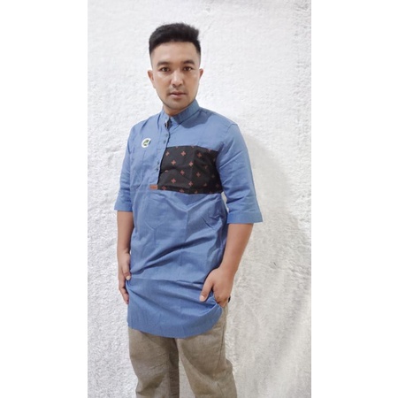 Baju Koko kurta Katun Kombinasi terbaru