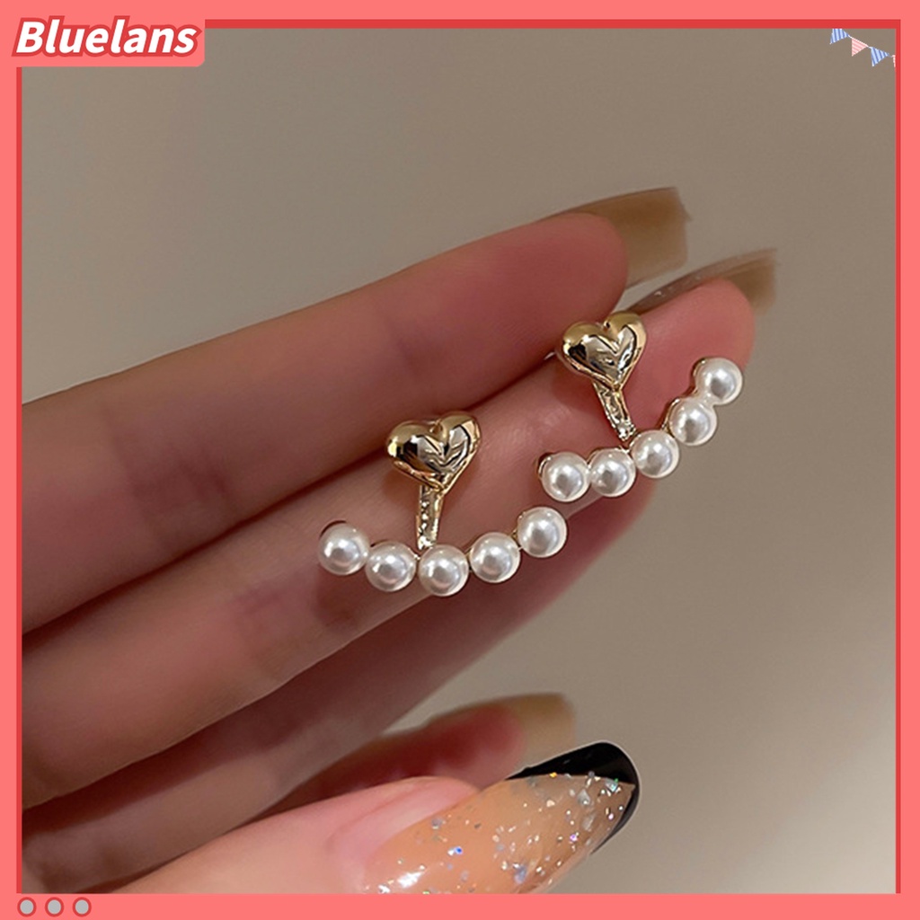 1 Pasang Anting Stud Mutiara Tiruan Bahan Alloy Untuk Aksesoris