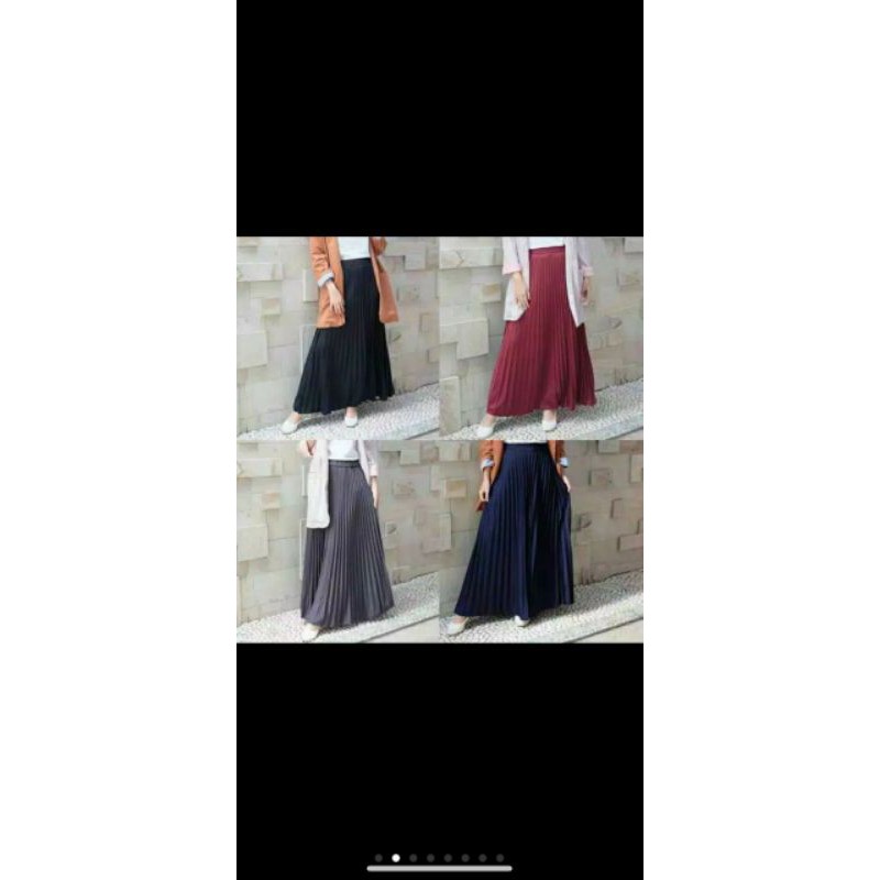 BISA COD_ROK PLISKET MAYUNG BIG SIZE/ROK PLISKET WANITA