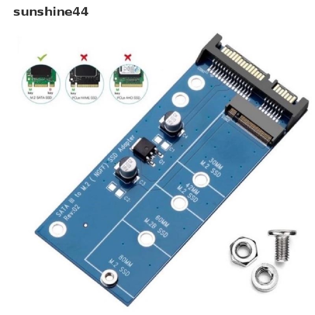 Sunshine Kartu Adapter Converter SATA Ke M2 NGFF SSD M.2 Ke SATA 3 III