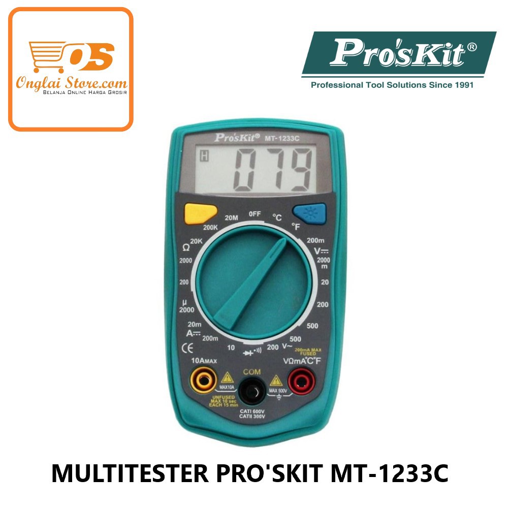 MULTITESTER PRO'SKIT MT-1233C ORIGINAL (HARGA SPESIAL)