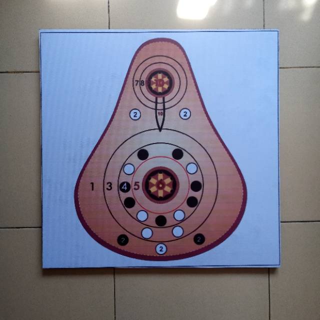 Bantalan target puta 60 x 60 x 3 cm spon eva sasaran target panah