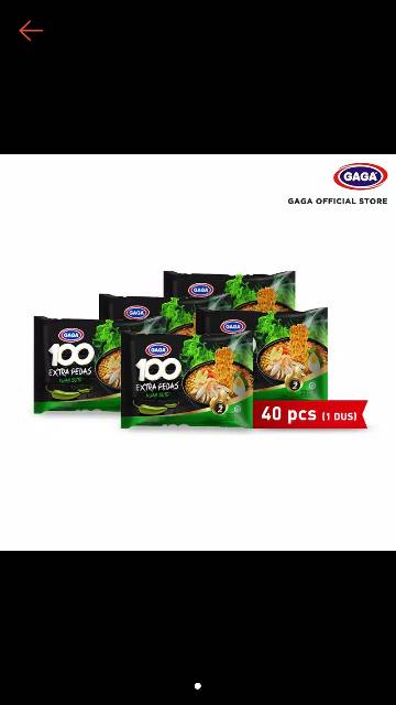 Mie Gaga100 satu  dus isi 40 pcs