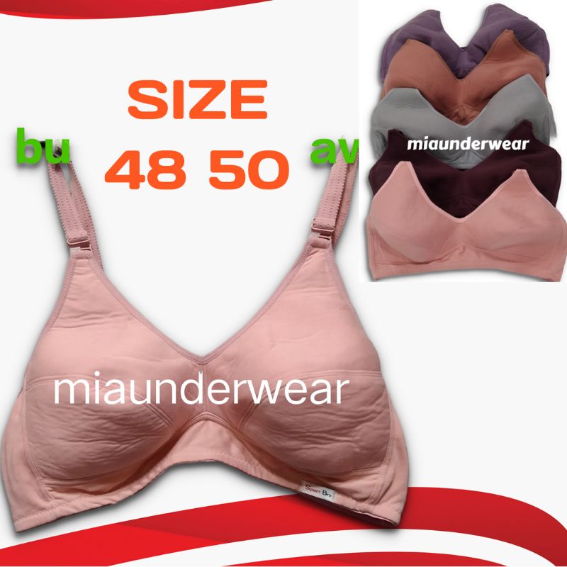 OBRAL SALE CUCI GUDANG BH SUPER JUMBO UKURAN 48 DAN 50 CUP BESAR CUP JUMBO SPORT BRA