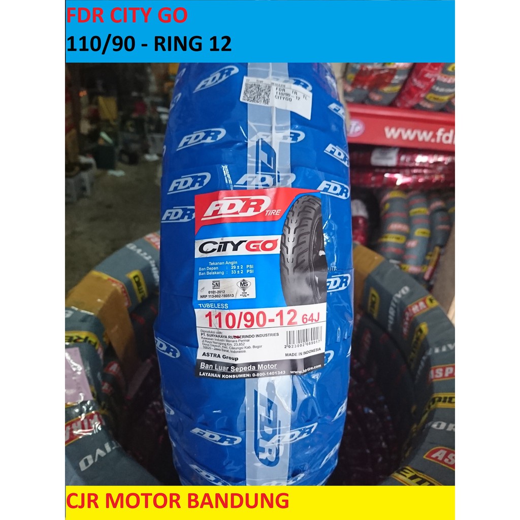BAN TUBLES SCOOPY RING 12 FDR CITY GO 110/90 12 BAN SCOOPY TUBLES BELAKANG RING 12 FDR CITY GO