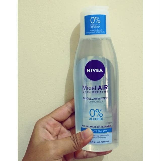 Nivea Micellair micellar water oily skin biru