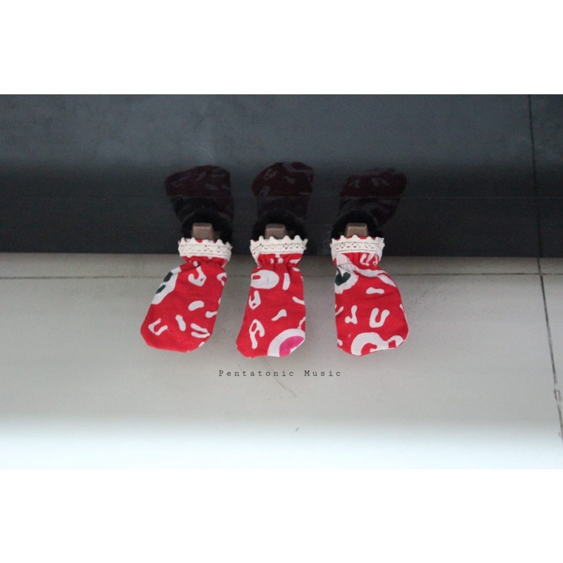 Piano Pedal cover Batik Merah Aksesoris Musik