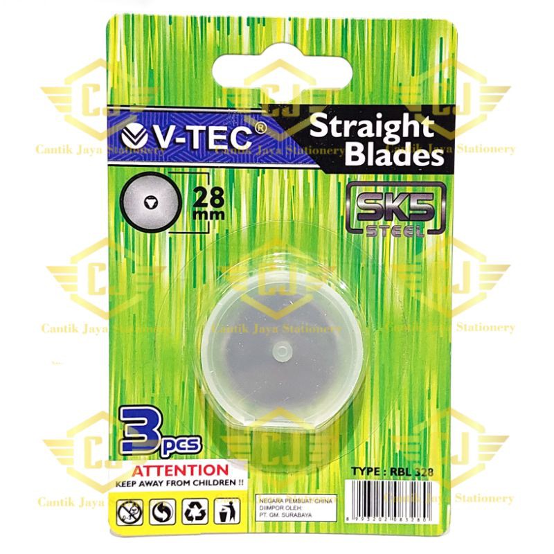 

Refill Rotary Cutter V-TEC VTEC RBL 328 Straight Blade 28mm per PAK