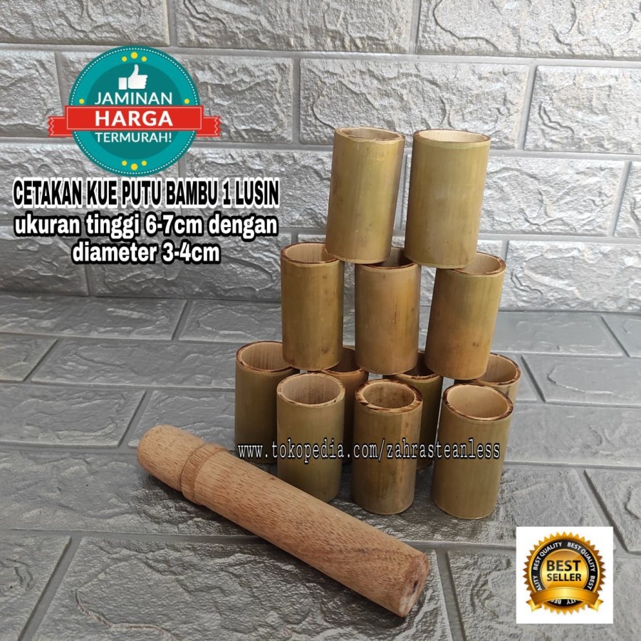 Cetakan kue putu 1 lusin / cetakan kue putu bambu / kue putu