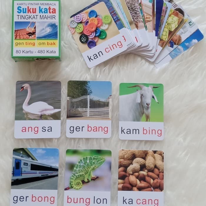 gratis Kartu Pintar Membaca Suku Kata Mahir