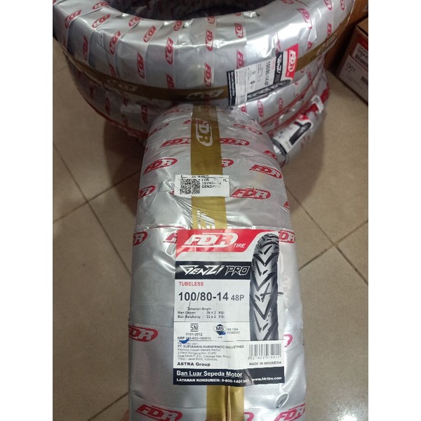100/80-14 GENZI PRO FDR TUBELESS