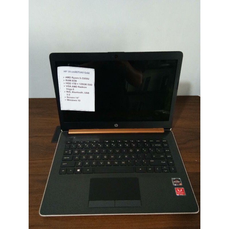 HP 14-cm0075AU Ryzen5/8GB/1TB/second mantap
