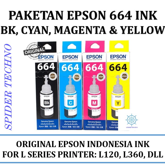 Paketan Tinta Epson 664 / Tinta Epson / Tinta / Epson / Tinta Printer / Ink / Catridge / Original