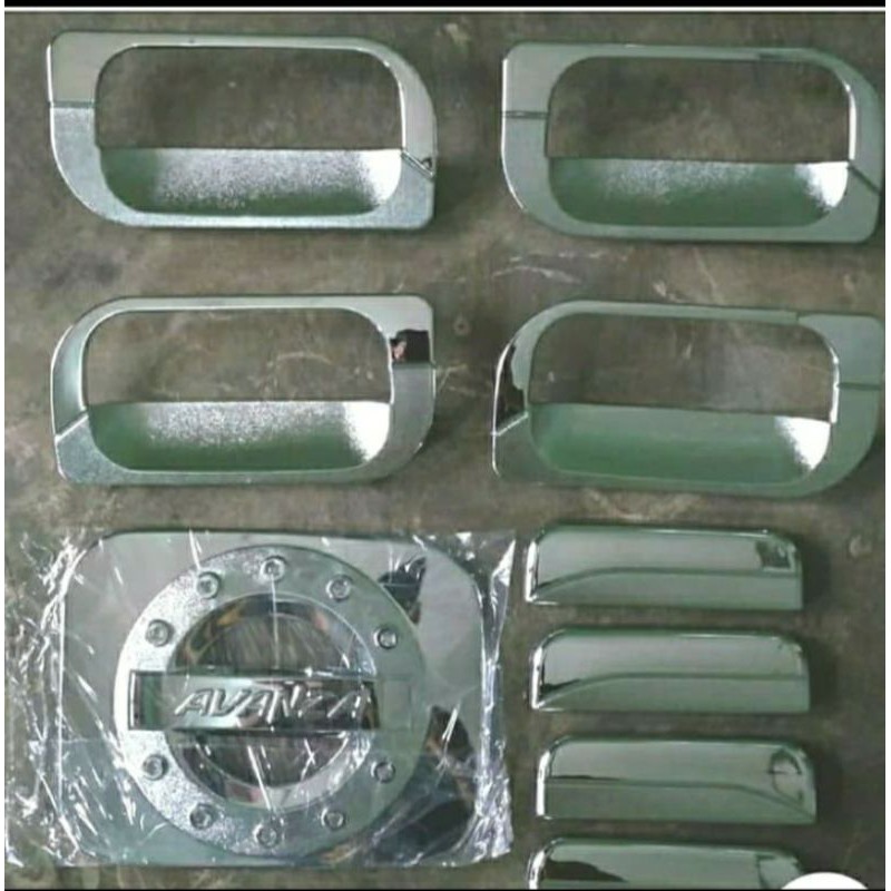 Paket outer handle tank cover mobil Avanza Xenia 2005 2006 2007 2008 2009 2010 2011 chrome