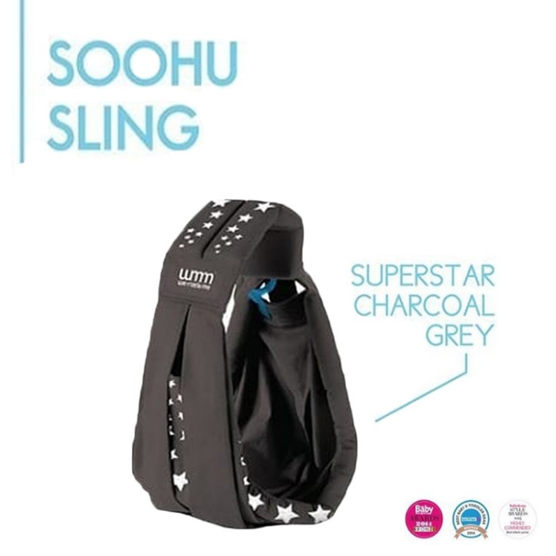 We Made Me Soohu 5 in 1 Baby Sling Classic Superstar - Charcoal Grey