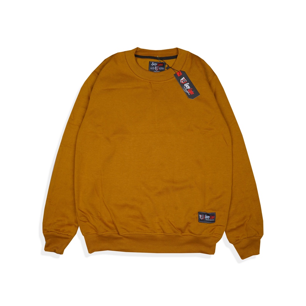 Crewneck pria warna Cream Eazy Land gambar Polos fantasy hoodie distro kekinian persib persija Sweater Polos Warna Mustard Premium Distro Bahan Tebal Sweater Crewneck Polos Pria Wanita Switer Cowok Premium Distro