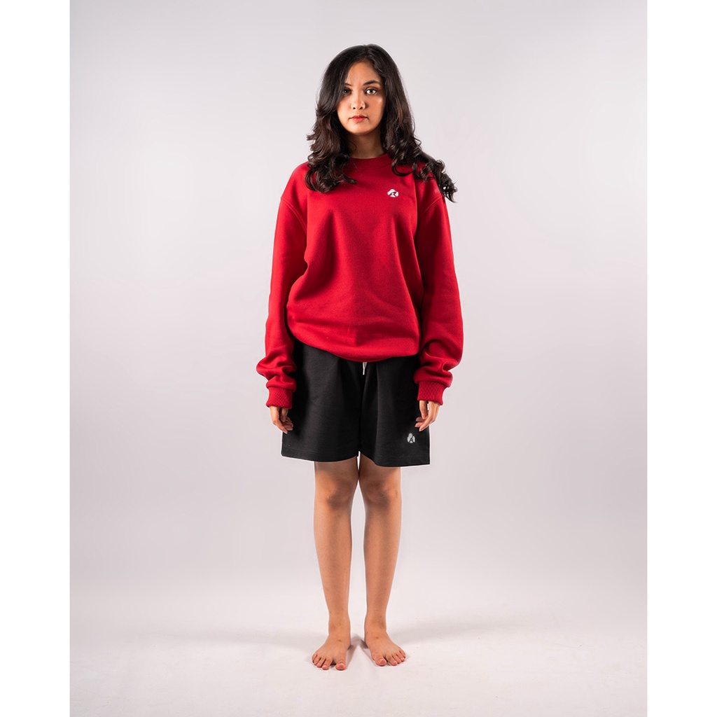 Xofty Sweater Crewneck Merah Maroon