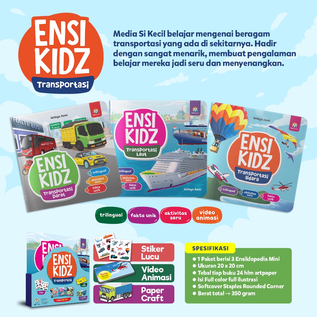 ZIYAD// 0752 Buku Ensiklopedia Anak Ensikidz Transportasi by Ziyad Books