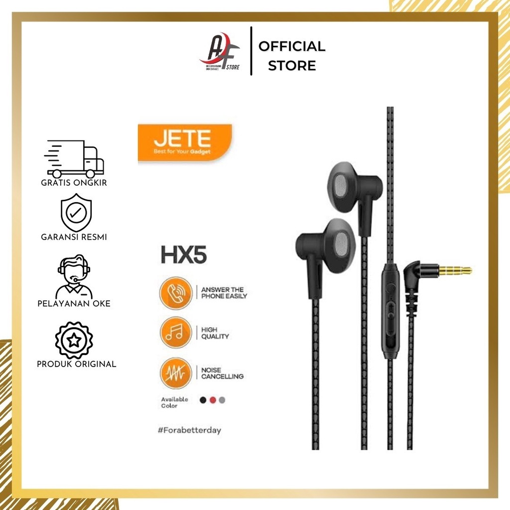 Headset Handsfree HF JETE HX5 Bass Deep with Audio Power