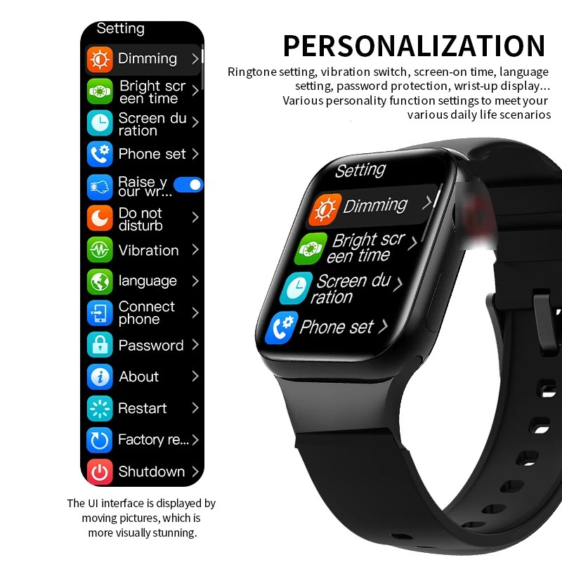 Hw12 Smart Watch Bluetooth Original Layar Sentuh Dengan Pedometer dan Detak Jantung