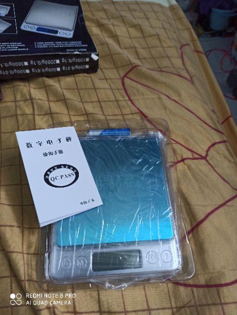 Taff Timbangan Dapur Mini Digital Platform Scale 1kg 0.1g - I2000