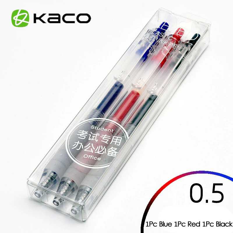 

KACO KEYBO Pena Gel Transparent 0.5mm 3PCS K1003 (Black Blue Red Ink)