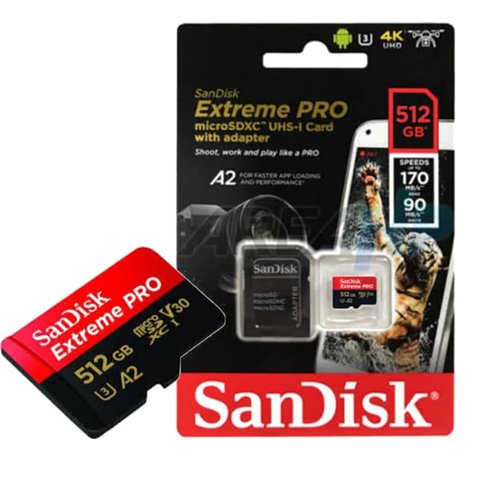 MicroSd Card Sandisk Extreme Pro 512 GB Kartu memori Card Memory