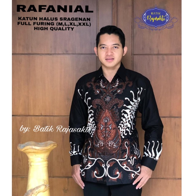Batik Pria RAFANIAL Katun Cabut Sragenan Full Furing Termurah