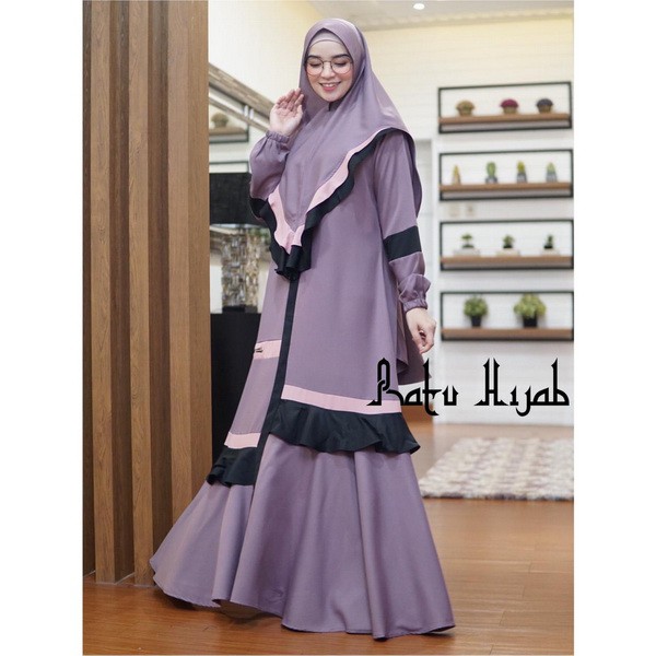 SAKURA SYARI set gamis syari by RATU HIJAB