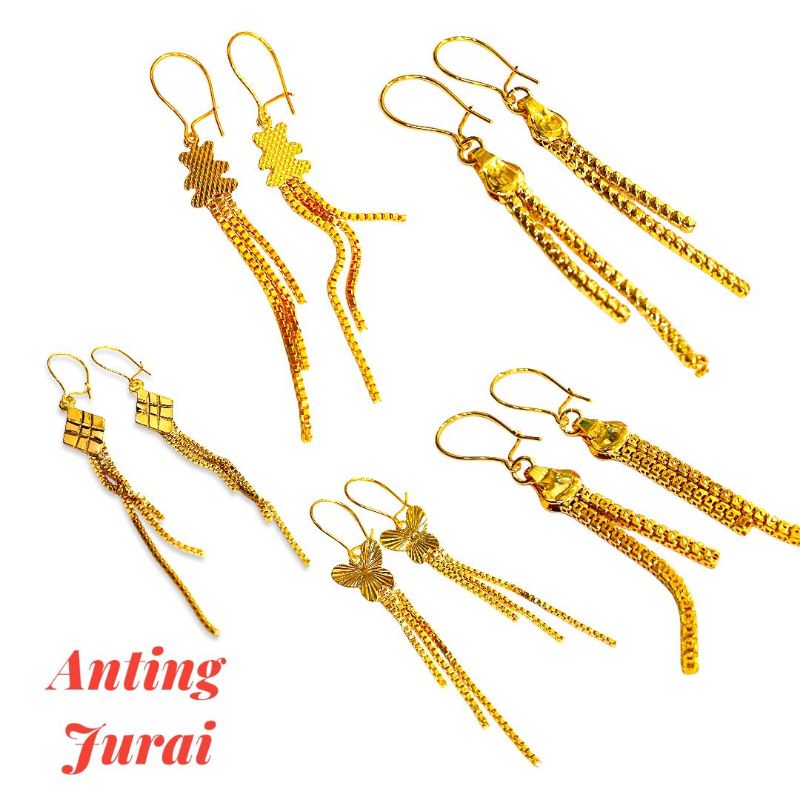 anting jurai //anting lapis emas//anting pengganti emas