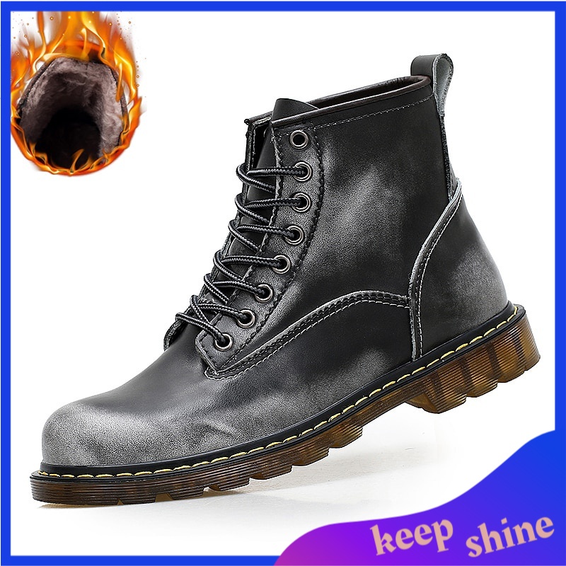 Sepatu Boots Pria Kulit Import Mens Ankle Boot Martin Winter Boot Biker Boot for Men Leather Genuine