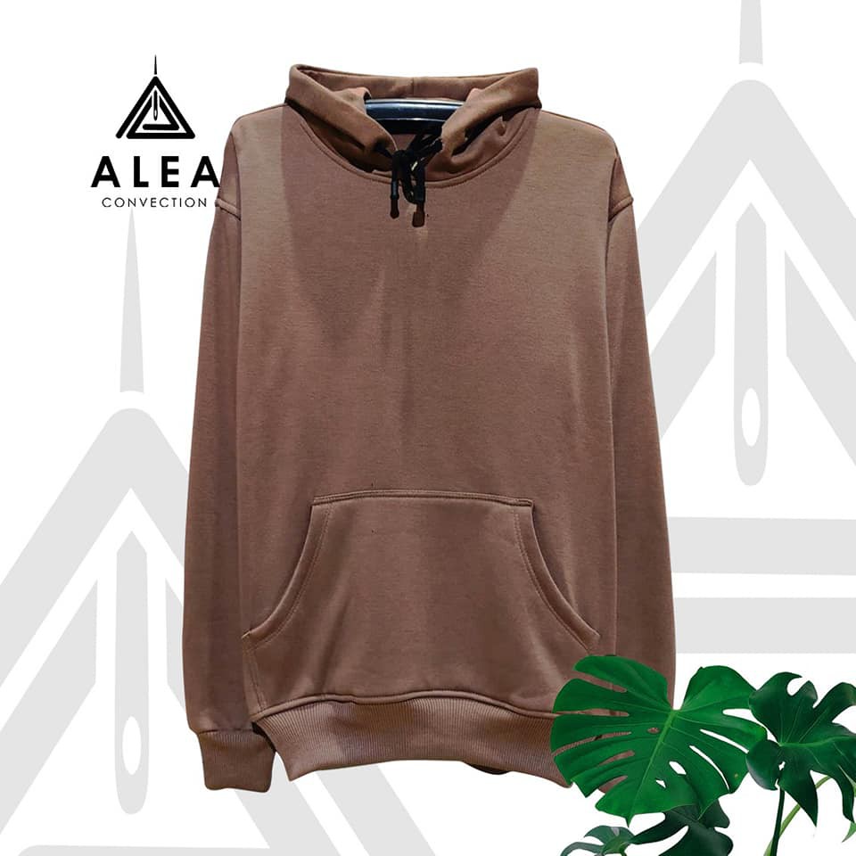 sweater hoodie bahan tebal size xxl warna mocca