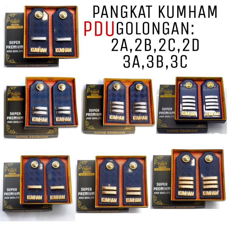 PANGKAT PDH PDU KUMHAM GOLONGAN 2A 2B 2C 2D 3A 3B 3C 3D 4A 4B KEMENKUMHAM / POLSUSPAS / IMIGRASI / CPNS KUALITAS SUPER PREMIUM-3