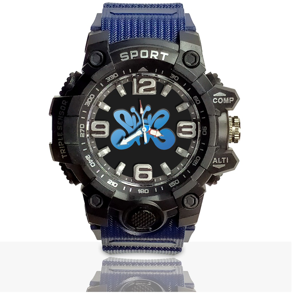 Jam Tangan Custom SLANK motif 3 Ruber- Water Resistant