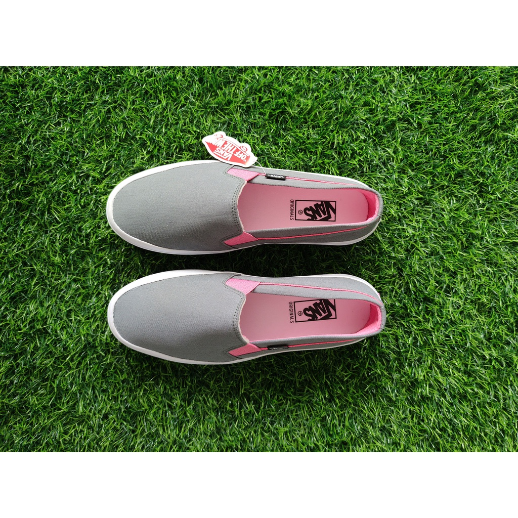 SEPATU SLIP ON WANITA 017 ABU PINK.SEPATU PUTIH.SEPATU KERJA.SEPATU SANTAI.SEPATU WANITA.SEPATU SLIP ON.SEPATU SNEAKERS