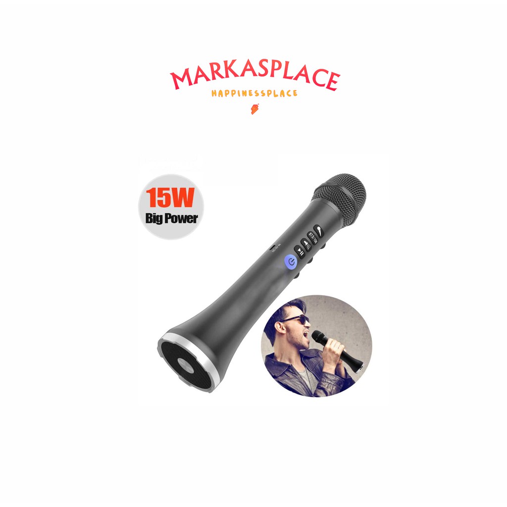 Lewinner Mikrofon Mic Karaoke Wireless Bluetooth Speaker Portable L698