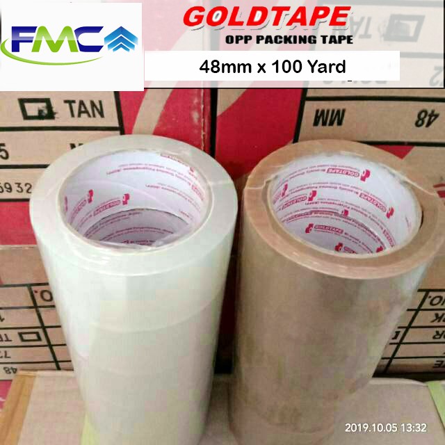 Lakban bening coklat Besar 100 yard 2 inch Tape Perekat Kuat Untuk Packing Online Murah Tempelan