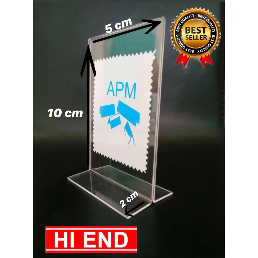 AKRILIK NOMOR MEJA 5X10 T / ACRYLIC TENT CARD / ACRYLIC TENT HOLDER