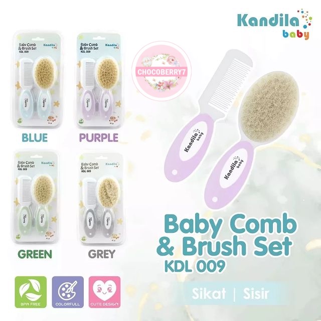 Kandila Baby Comb and Brush Set Sikat dan Sisir Bayi KDL009