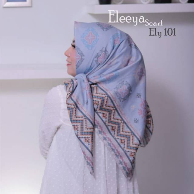 HIjAB SEGIEMPAT MOTIF ELY 101 || Eleeya Scarf