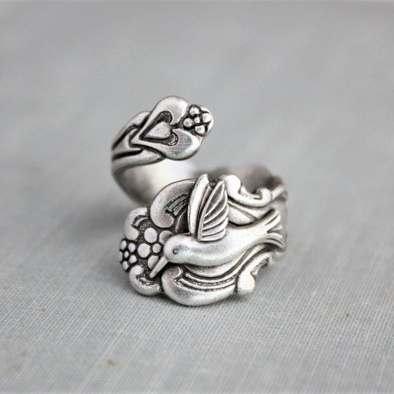 Vintage Hummingbird Lady Cincin/Aksesoris Perhiasan yang Dapat Diatur