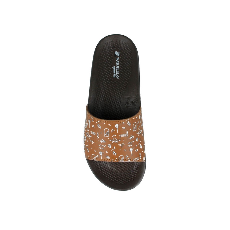 SANDAL SLIDE PAKALOLO PRIA ORIGINAL CASUAL BRANDED ASLI COKLAT PB16